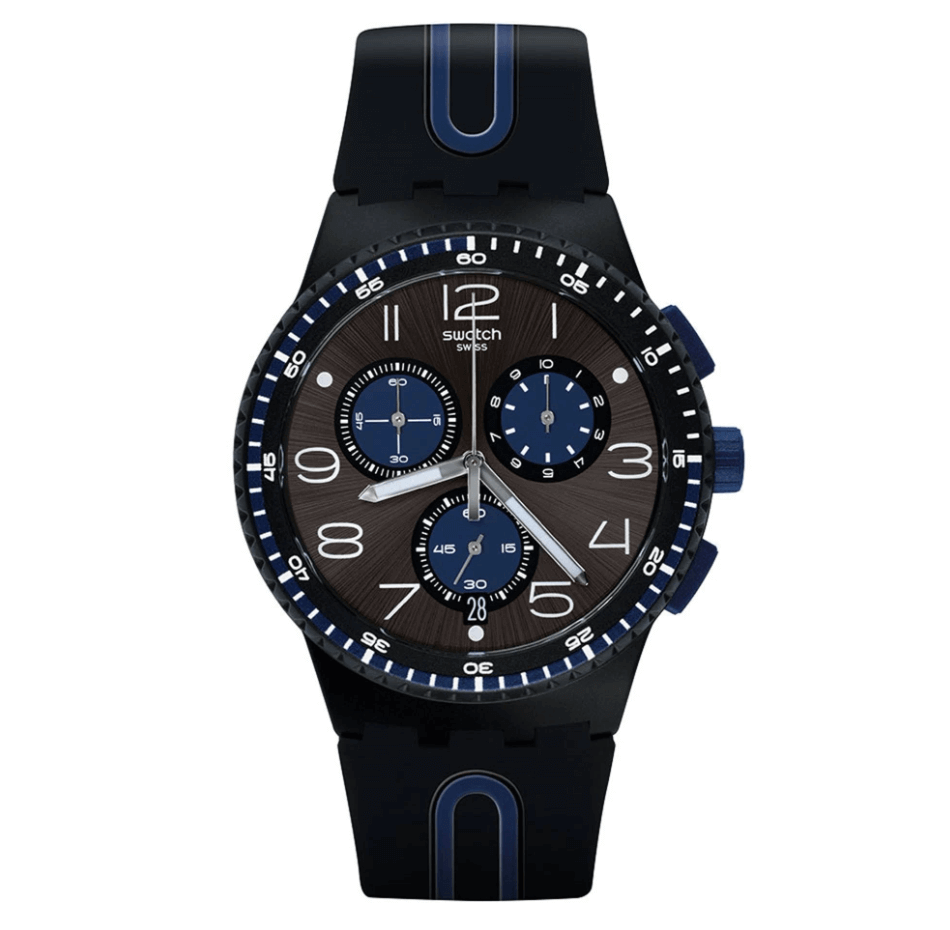 swatch - Chronograph watch - Women - Black - 42mm