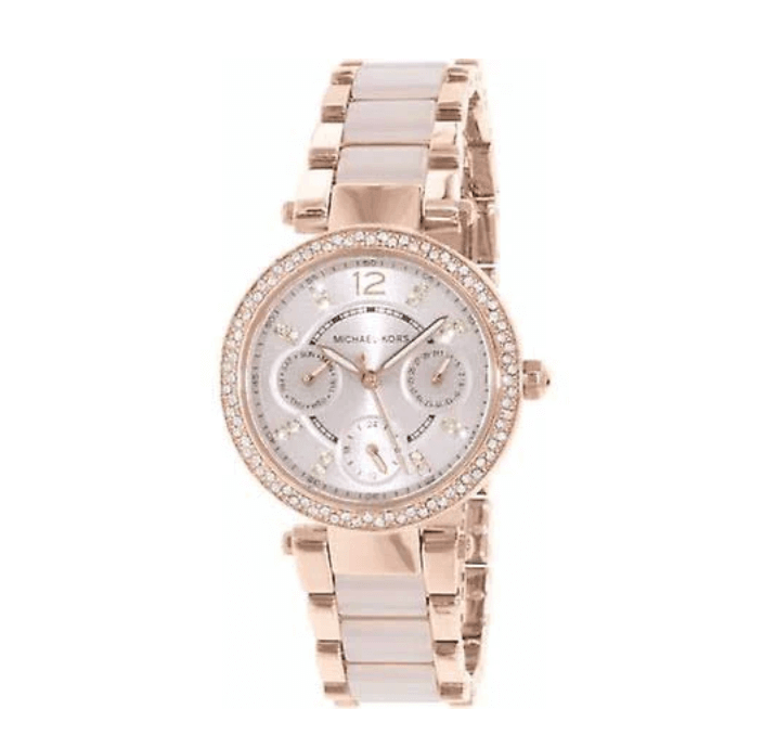 Michael Kors Mk6110 Women's Rose Gold With Metal Strap Watch