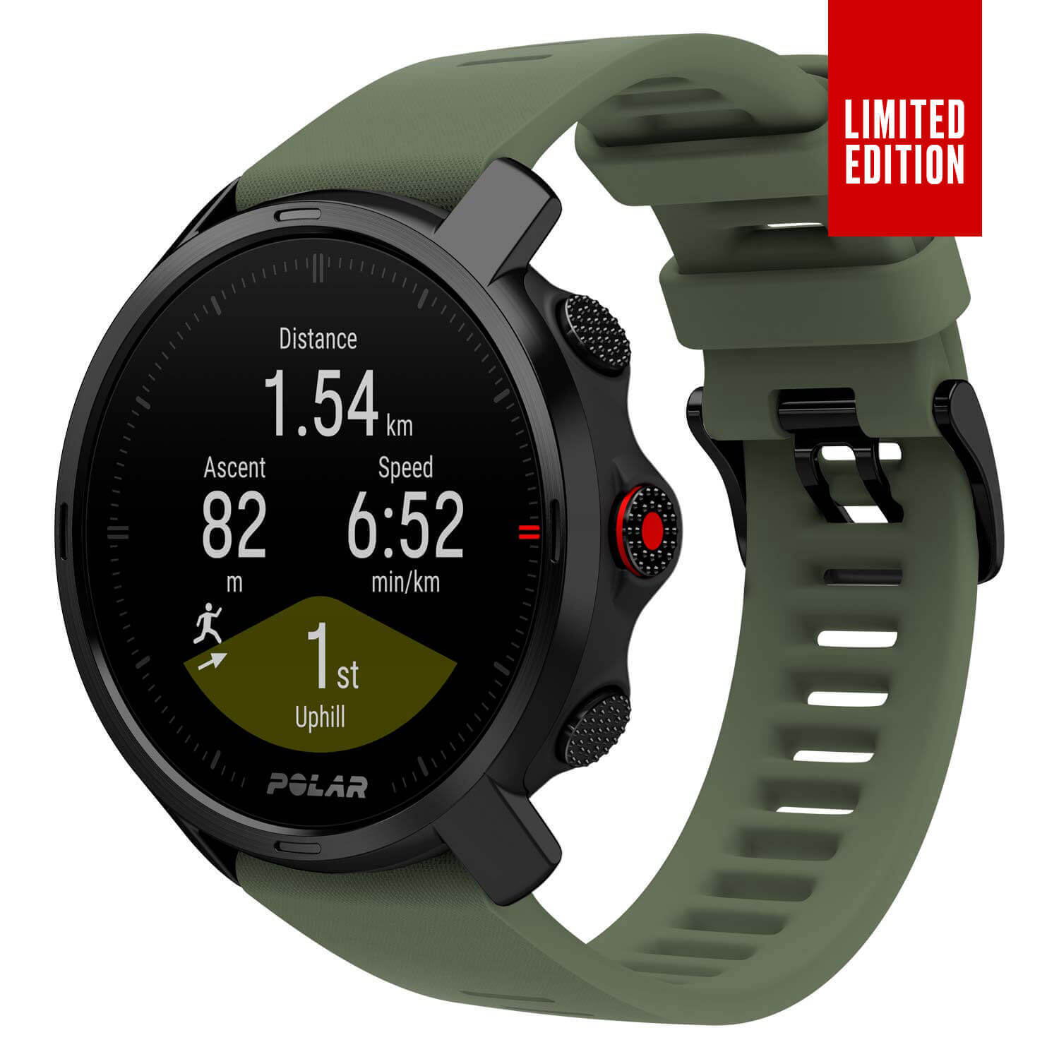Polar Grit X, outdoor multisport watch, green and black (limited edition)