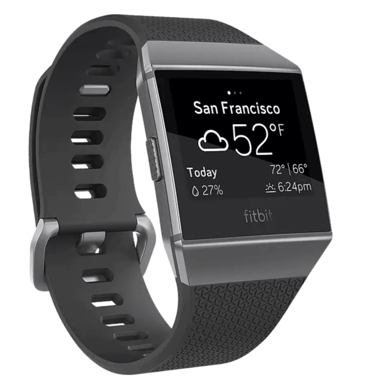 Fitbit Ionic - Smart Watch - Bluetooth, Wi-Fi, NFC - 50 g - Charcoal, Smoke Gray